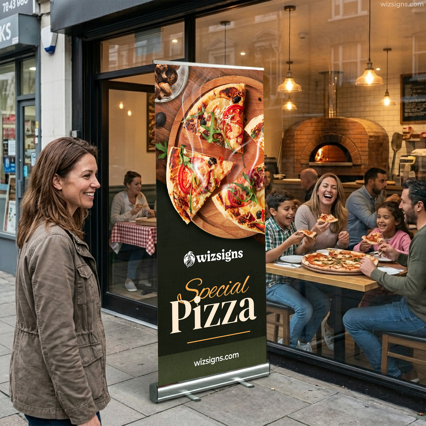 33.5" x 78.7" Retractable Banner Stand | Custom Roll Up Banner | Free Shipping