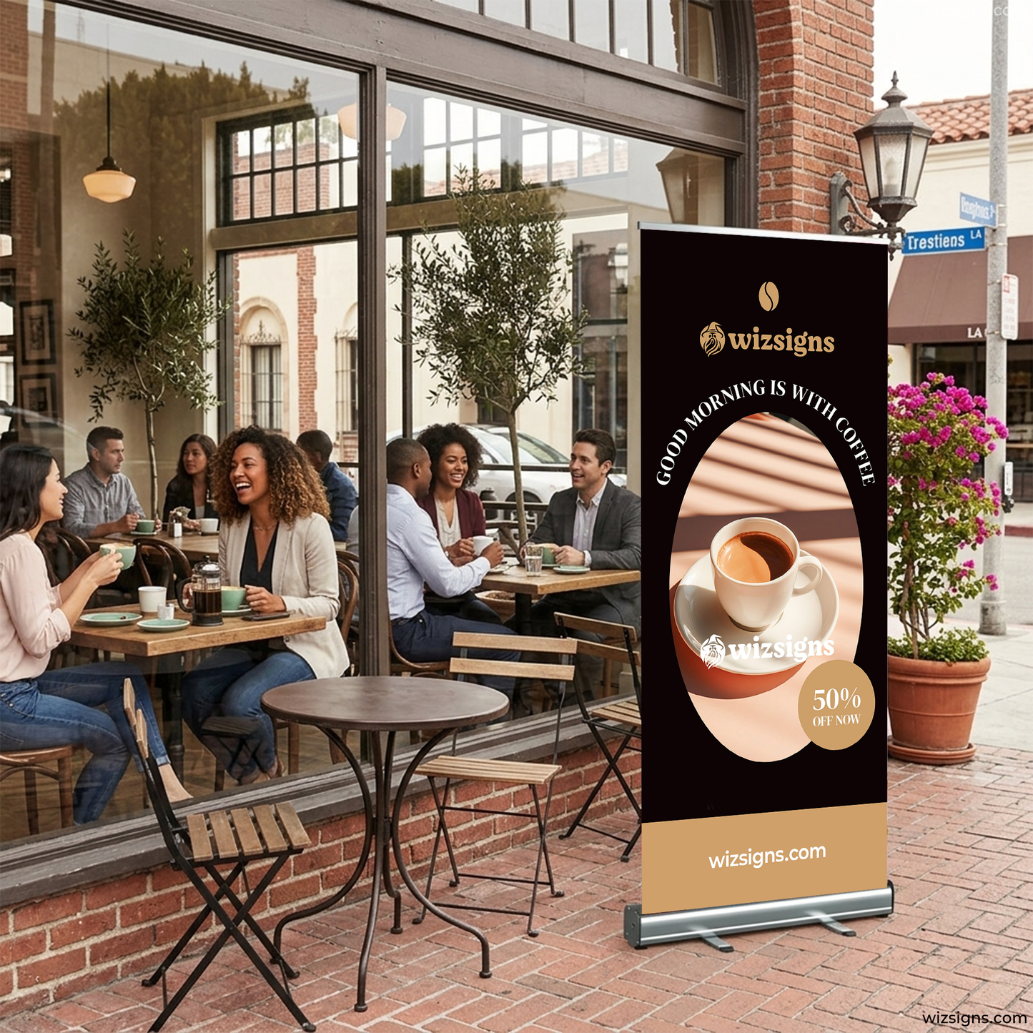 33.5" x 78.7" Retractable Banner Stand | Custom Roll Up Banner | Free Shipping