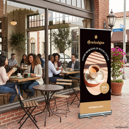 33.5" x 78.7" Retractable Banner Stand | Custom Roll Up Banner | Free Shipping